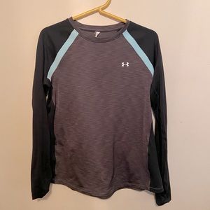 Under Armour Gray and Black Long Sleeve Tee